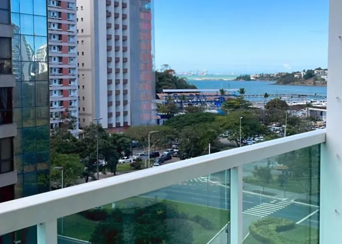 Praia Do Canto Apart Hotel - Apto 405 - Varanda Lateral Com Vista Mar